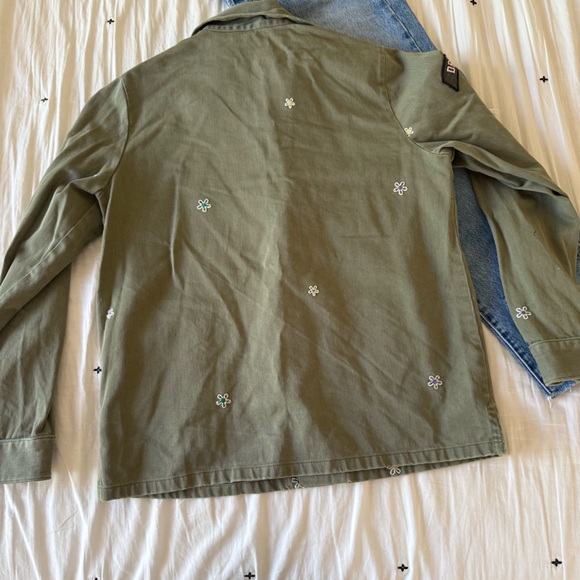 American Eagle Outfitters Women Green Jacket Size Medium - Picture 3 of 6
